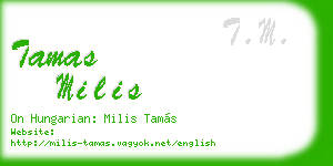 tamas milis business card