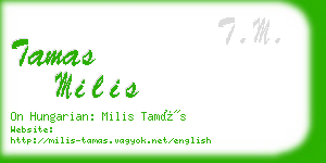 tamas milis business card